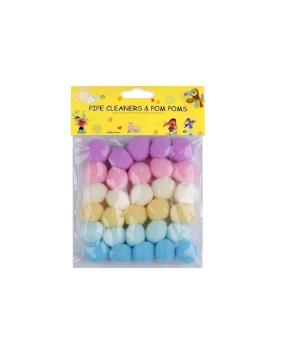 Színes zsenília golyó vegyes színek Ø20 mm pom pom - 1 zacskó | Mimib
