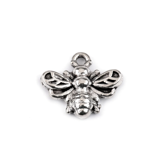 Fém medál mini méhecske 13x11 mm - 10 db. | Mimib