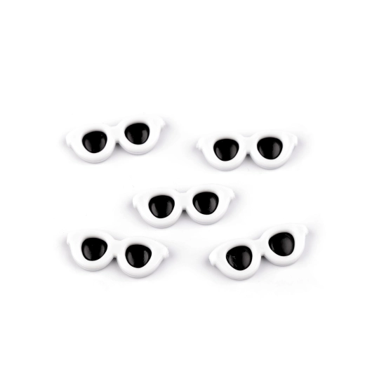 Kis szemüveg ragasztásra / dekorációs figura 30x12 mm - 10 db. | Mimib