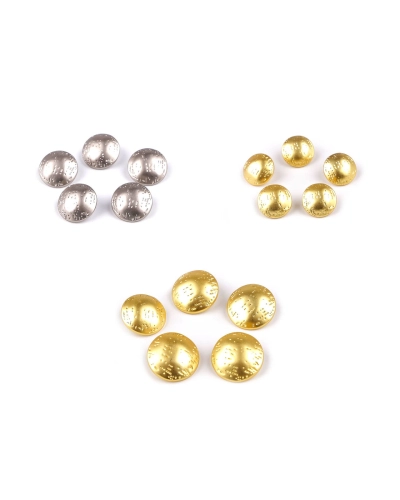 Fém gomb mérete 14,7, 19,6 és 24,6 mm-es - 5 db. | Mimib