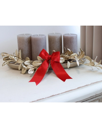 Atlasová stuha obojstranná s lurexovým leskom šírka 40 mm - 1 m | Mimib