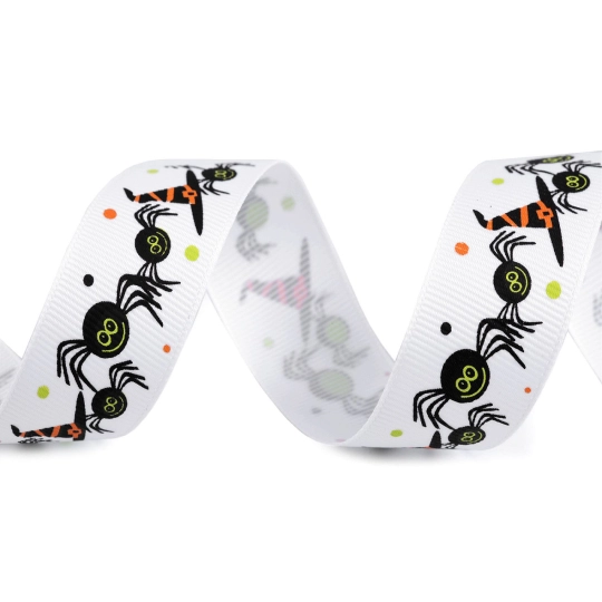Rypsová stuha Halloween šírka 25 mm - 1 m | Mimib