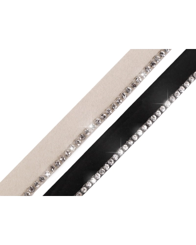 Paszpól szalag üveg kövekkel 10 mm - 1 m | Mimib