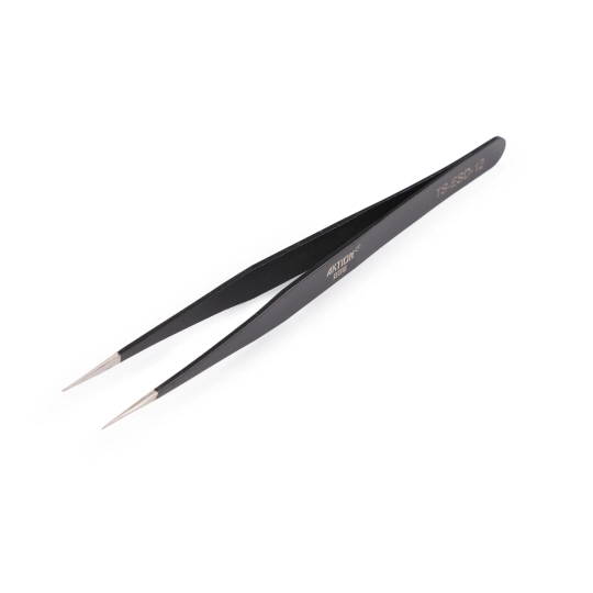 Vékony hegyű fém csipesz, egyenes, ívelt, 13,5 cm - 1 db. | Mimib