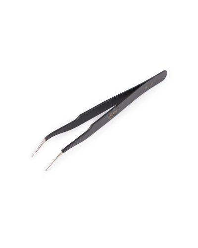 Vékony hegyű fém csipesz, egyenes, ívelt, 13,5 cm - 1 db. | Mimib