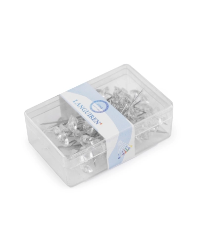 Rozsdamentes acél dísz gombostű 38 mm démánt - 1 box | Mimib