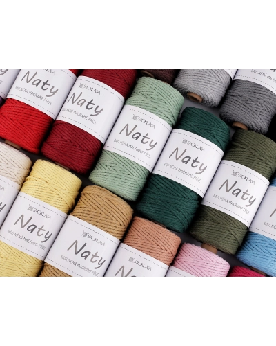 Pamut kötő fonal  macrame Naty Ø3 mm szálak szétfésülhető - 1 db. | Mimib