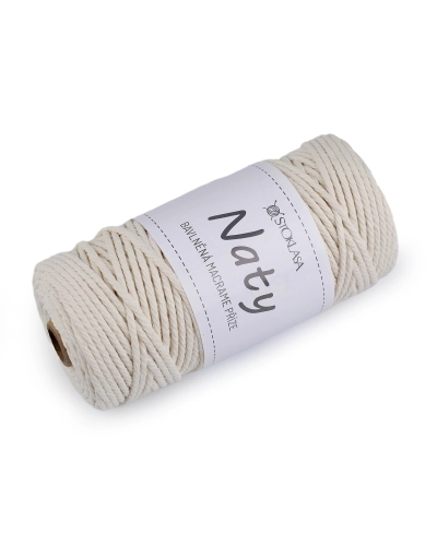 Pamut kötő fonal  macrame Naty Ø3 mm szálak szétfésülhető - 1 db. | Mimib