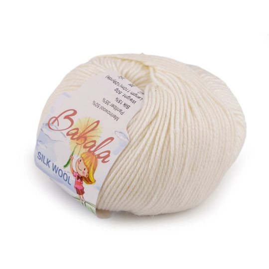 Gyapjú kötőfonal, selyem fonal Babala 50 g - 1 db. | Mimib