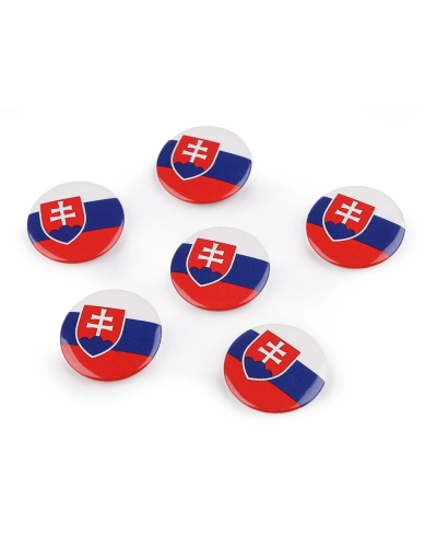 Kitűző / zásló Szlovákia Ø3,5 cm - 6 db. | Mimib