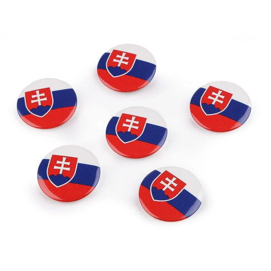 Kitűző / zásló Szlovákia Ø3,5 cm - 6 db. | Mimib