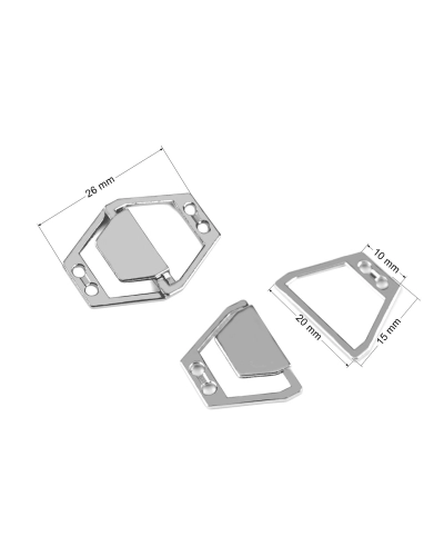 Fém dísz kapocs 20x26 mm - 1 pr. | Mimib