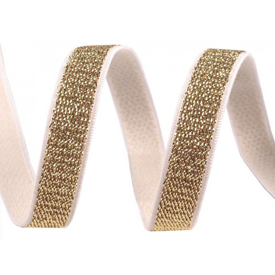 Brokát gumi / vállpántgumi szélessége 10 mm lurexszel | Mimib