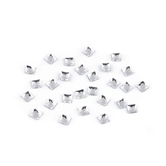 Nažehľovacie kamienky hotfix štvorček celoplošné brúsenie 4x4 mm - 2 g | Mimib