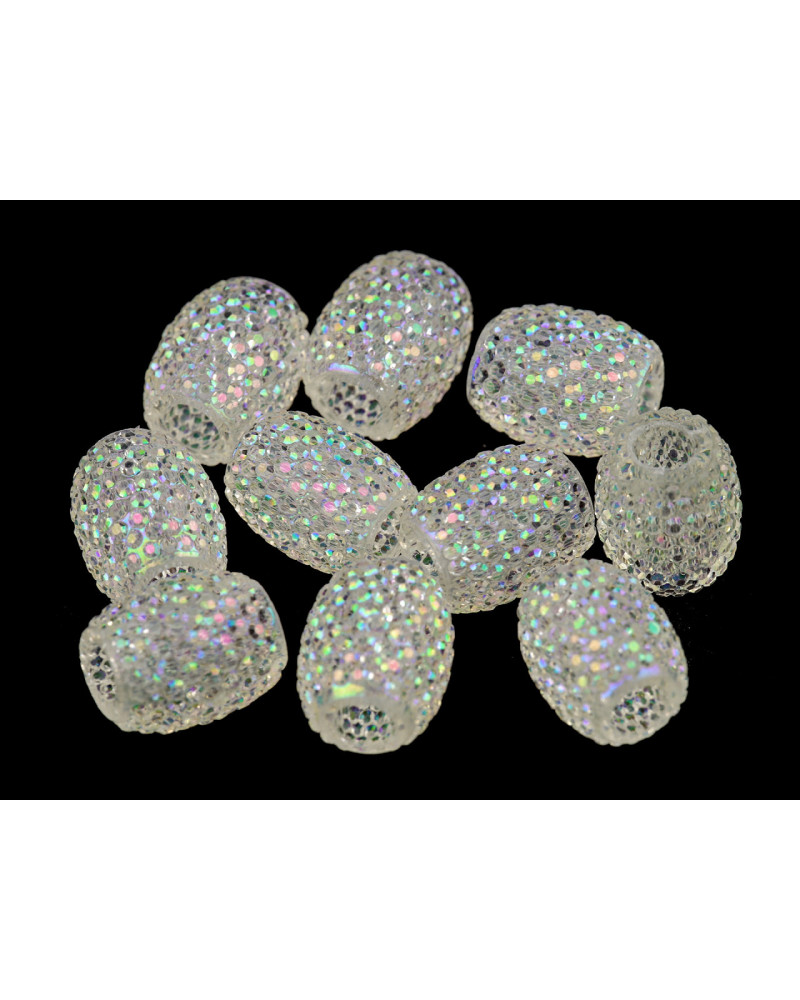 Műanyag gyöngy nagy lyukú 13x15 mm | Mimib