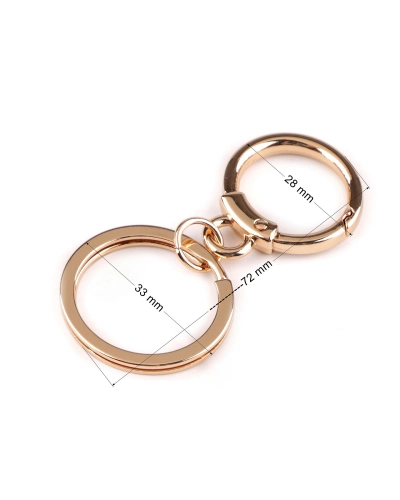 Fém karabiner kulcs karikával - 1 db. | Mimib