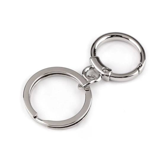 Fém karabiner kulcs karikával - 1 db. | Mimib