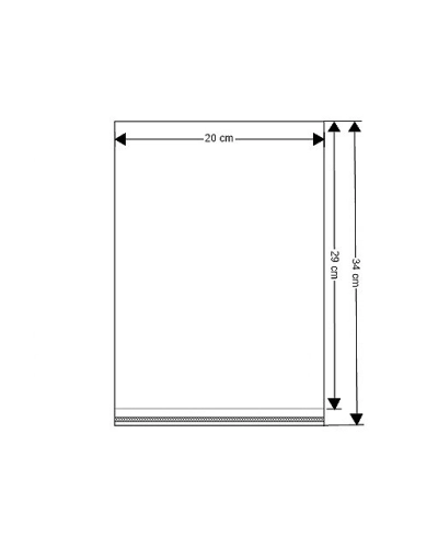 PP ragasztócsíkos celofán tasak jellegű BOPP tasak 20x29 cm - 100 db. | Mimib