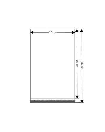 PP ragasztócsíkos celofán tasak jellegű BOPP tasak 17x28 cm - 100 db. | Mimib