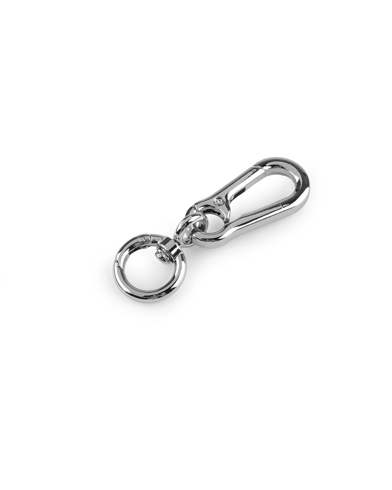 Fém forgatható karabiner kör alakú karabinerrel, 17 mm-es átfűzőnyílással - 1 db. | Mimib