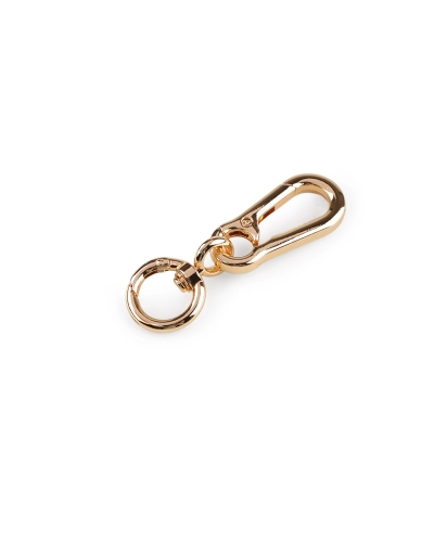 Fém forgatható karabiner kör alakú karabinerrel, 17 mm-es átfűzőnyílással - 1 db. | Mimib