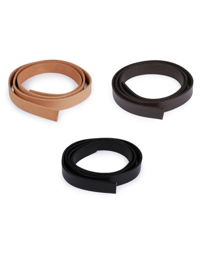 Bőr táskafül / válltáska pánt 20 mm félkésztermék heveder - 1 db.