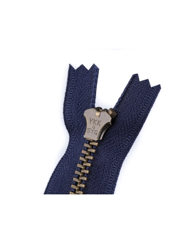 YKK cipzár No 5  18 cm sárgaréz ( jeans) - 1 db. | Mimib