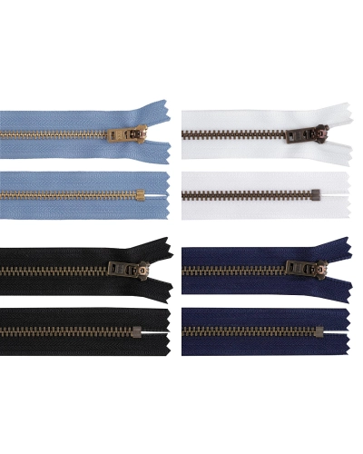 YKK cipzár No 5  18 cm sárgaréz ( jeans) - 1 db. | Mimib