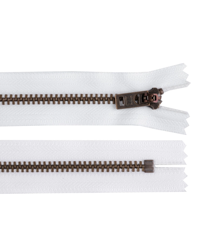 YKK cipzár No 5  18 cm sárgaréz ( jeans) - 1 db. | Mimib
