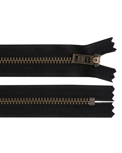 YKK cipzár No 5  18 cm sárgaréz ( jeans) - 1 db. | Mimib