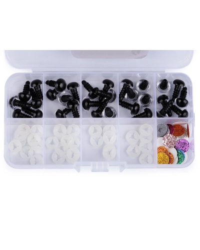 Csillámos biztonsági szemkészlet Ø10, 12 mm - 1 szett | Mimib