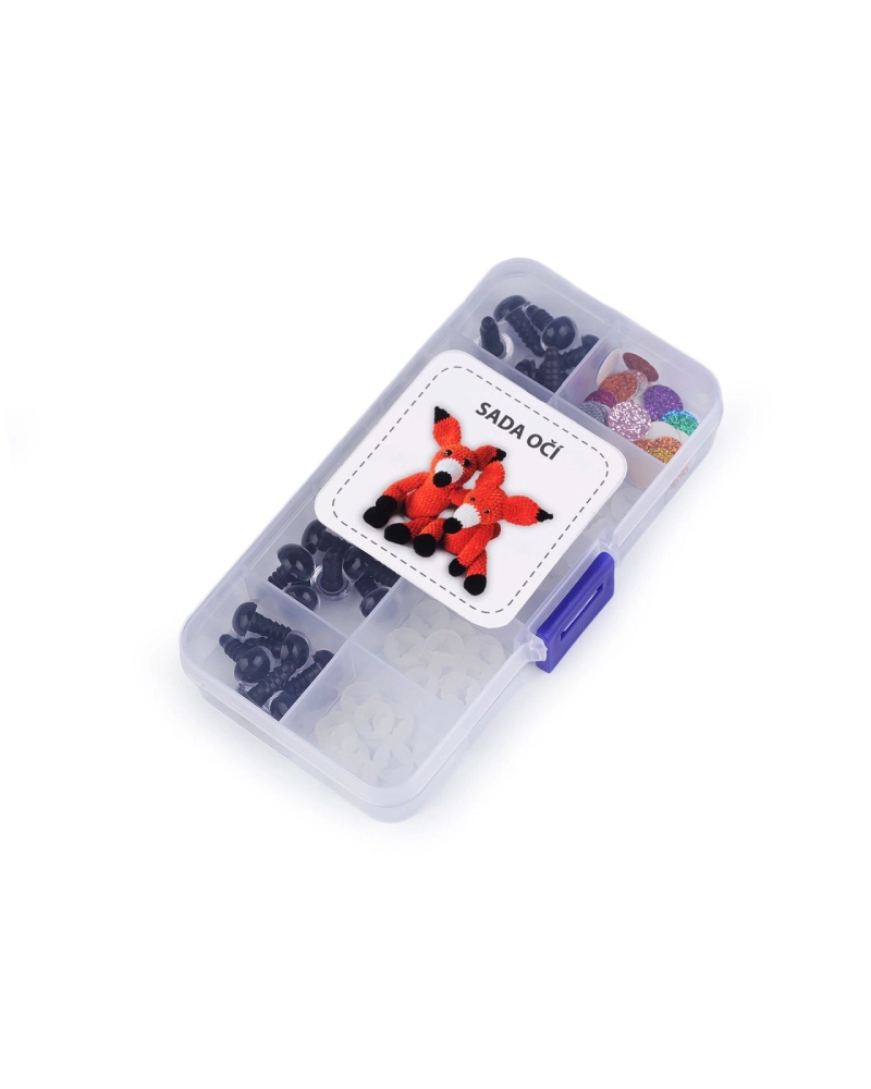 Csillámos biztonsági szemkészlet Ø10, 12 mm - 1 szett | Mimib