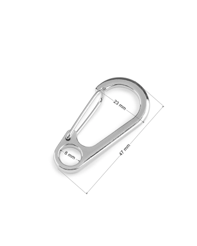 Fém karabiner befűző 8 mm - 1 db. | Mimib