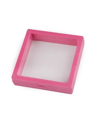 Krabička / rámček s priehľadnou fóliou na vystavenie tovaru a na darčekové balenie 9x9 cm - 1 ks