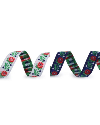 Népviseleti mintás szalag 18 mm - 20 m | Mimib