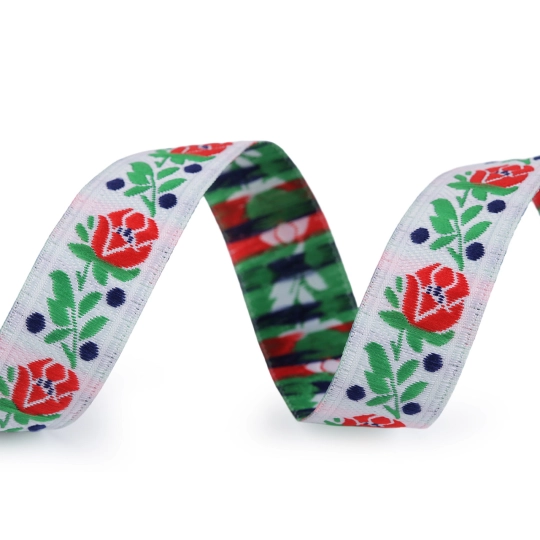 Népviseleti mintás szalag 18 mm - 20 m | Mimib
