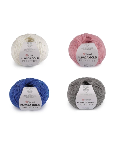 Kötő fonal Alpaca Gold flitteres 50 g - 1 db. | Mimib