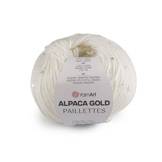 Kötő fonal Alpaca Gold flitteres 50 g - 1 db. | Mimib