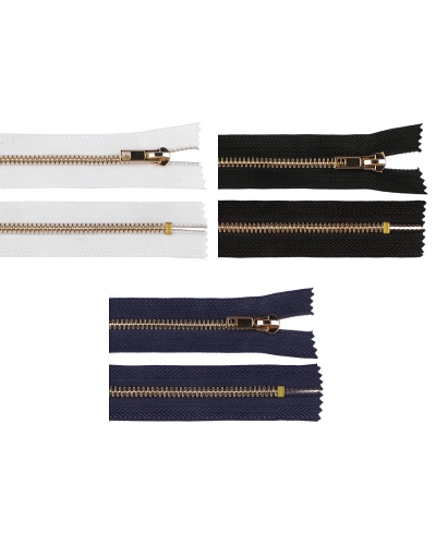 Kovový zips No 5 dĺžka 16 cm (jeansový) - 1 ks | Mimib
