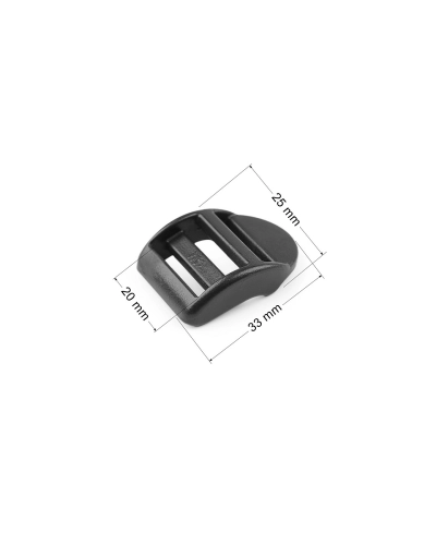Műanyag szorító hevedercsat 20 mm füles szabályozó - 5 db. | Mimib