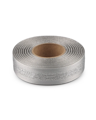 Szatén szalag lurexszel kétoldalas széles 25 mm atlasz szalag - 20 m | Mimib