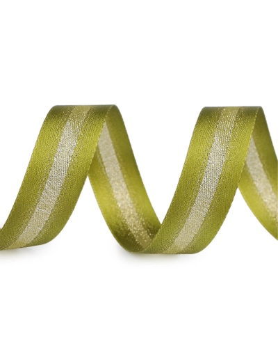 Szatén szalag lurexszel kétoldalas széles 25 mm atlasz szalag - 20 m | Mimib