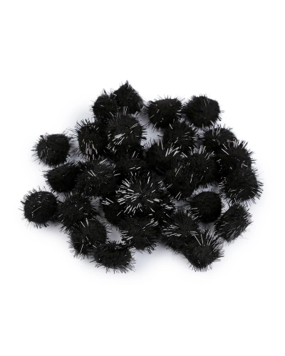 Színes pom pom golyók lurexszel Ø20 mm - 1 zacskó | Mimib