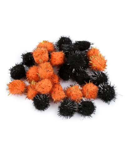 Színes pom pom golyók lurexszel Ø20 mm - 1 zacskó | Mimib