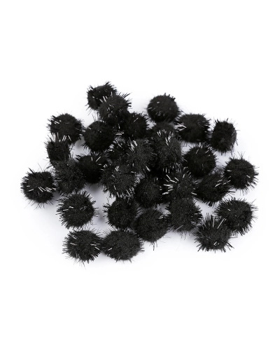 Színes Pom pom golyók lurexszel Ø15 mm - 1 zacskó | Mimib