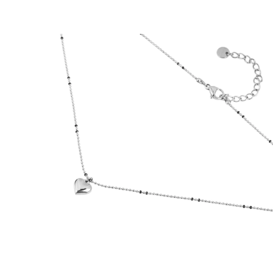 Nemesacél nyaklánc szív - 1 db. | Mimib