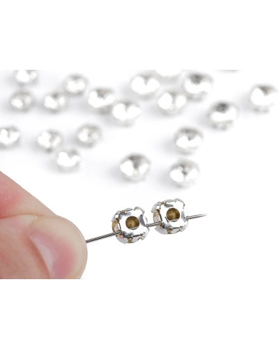 Felvarrható strasszkövek / strasszkövek foglalatban Ø6, 7, 8 mm - 10 db. | Mimib