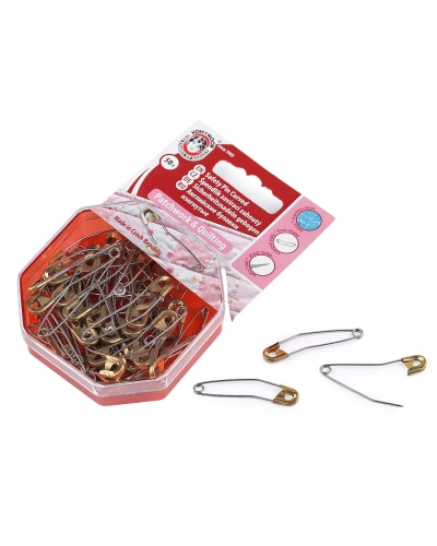 Ívelt biztosítótű patchworkhöz hossz 40 mm - 1 card | Mimib