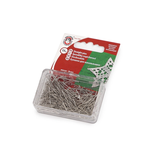 Gombostű 18 mm sárgaréz - 1 box | Mimib