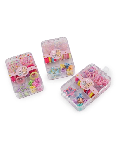 Mini hajgumik, hajcsatok és pattintós hajcsat - 1 box | Mimib
